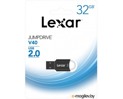 32GB USB 2.0 Lexar JumpDrive Black/White