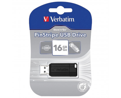 16Gb USB Verbatim PinStrip black