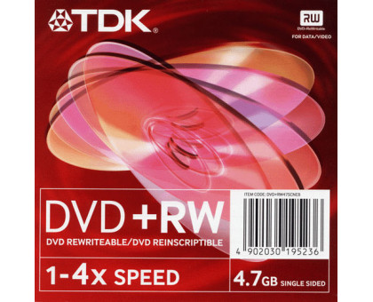 TDK DVD-RW 4.7Gb 4х