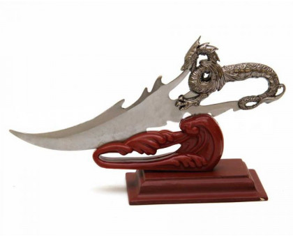 Сувенир нож круглый дракон на подставке 30*16см 27