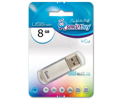 8GB USB Smart Buy  V-Cut Silver