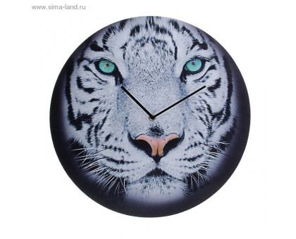 Часы настенные серии фетр "Тигр" белый d=40см