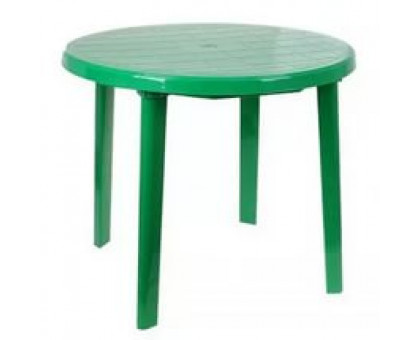 Стол круглый, размер 90*90*75 см, цвет зеленый