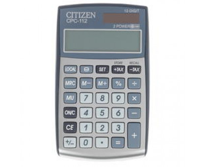 Калькулятор Citizen CPC-112BKWB (12разр 2пит чер)