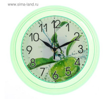 Часы настенные круглые "Лайм"зел. ободок 1379993