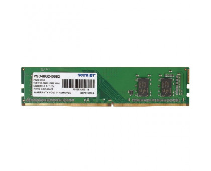 Память DDR4 8GB 2400MHz PC19200 CL17 1.2V Patriot