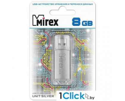 8Gb USB Mirex UNIT SILVER
