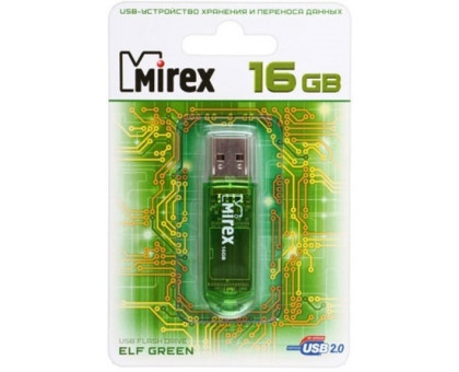 16Gb USB Mirex ELF зеленая