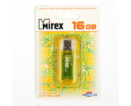 16Gb USB Mirex ELF желтая