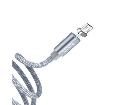 Кабель HOCO micro USB U40A magnetik 1m gray