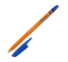 Ручка шар. СТАФФ 0.5мм синяя оранж.корп. 143332
