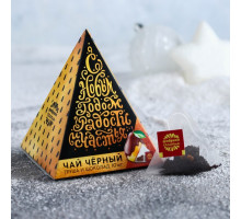 Чай в пирамидках "золото" груша и шоколад 4386596