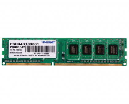 Память DDR3 4GB 1333MHz PC10600  PATRIOT CL9 (1097