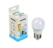Лампа светодиодная Smartbuy 5Вт Е27 теплый свет
