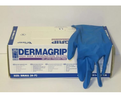 Перчатки Dermagrip high risk powder free S 1пара