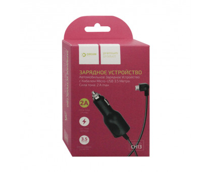 Зарядное Устройство  mini USB 2А 3,5 м черный