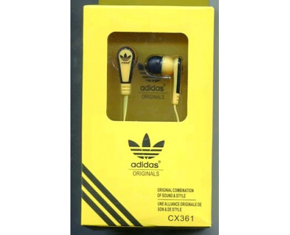 Наушники Adidas CX361 вакуумные желто/черные