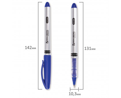 Ручка роллер БРАУБЕРГ синяя 141554