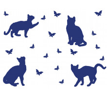 Наклейка  А6"Бабочки", "Кошки"