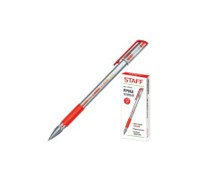 Ручка гелевая "СТАФ" красная 0,5мм 141824