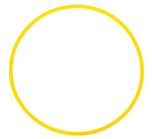 Обруч диаметр 60 см цвет желтый 1209317