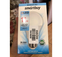 Лампа светодиодная SmartBuy А60 Е27 11вт 6000К  хо