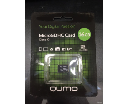 16Gb microSD Qumo class10 без адаптера