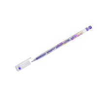 Ручка гелевая CROWN MTJ-500GLS  1мм Люрекс однораз