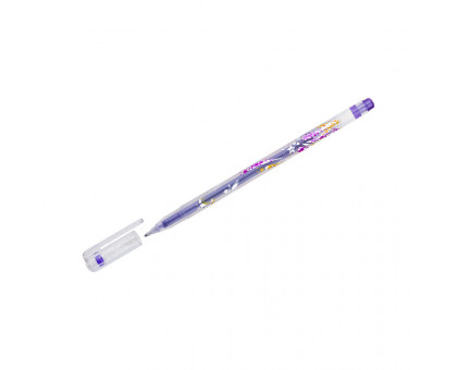 Ручка гелевая CROWN MTJ-500GLS  1мм Люрекс однораз