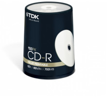 CD-R TDK 700Mb 52x Cаke Box 100шт,