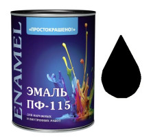 ЭМАЛЬ ПФ-115 Черная Простокрашено 2,7кг