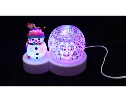 световой прибор "снеговик и шар" мульти 2315310
