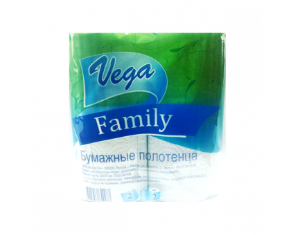 Полотенце
бумажное
Vega Family,
Россия